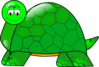 Turtle With Large Shell Clip Art